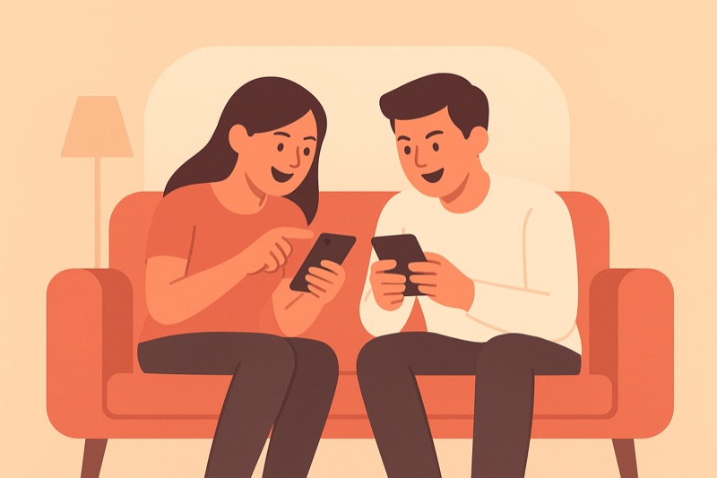 Players using phones as controllers